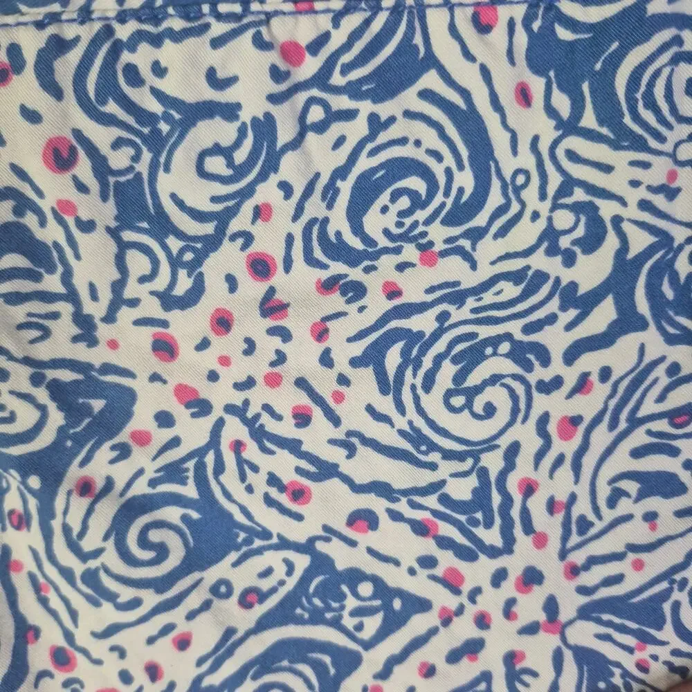 LILLY PULITZER "The Walsh" Star Crush Starfish Blue/Pink Shorts Womens Size 11 - Picture 3 of 7